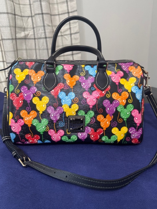 Dooney & Bourke Handbags - Dooney & Bourke Disney Rare 10th Anniversary Mickey Balloons Barrel Satchel Bag